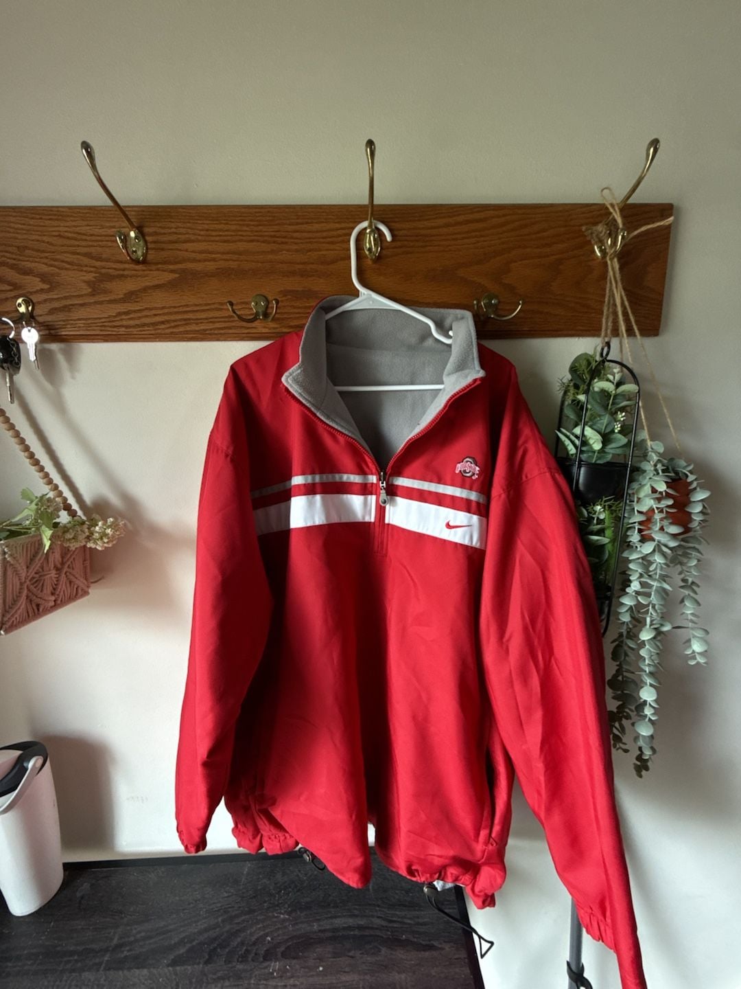 Nike Ohio State Buckeyes Half-Zip Jacket Red 2