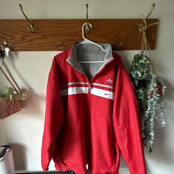 Nike Ohio State Buckeyes Half-Zip Jacket Red