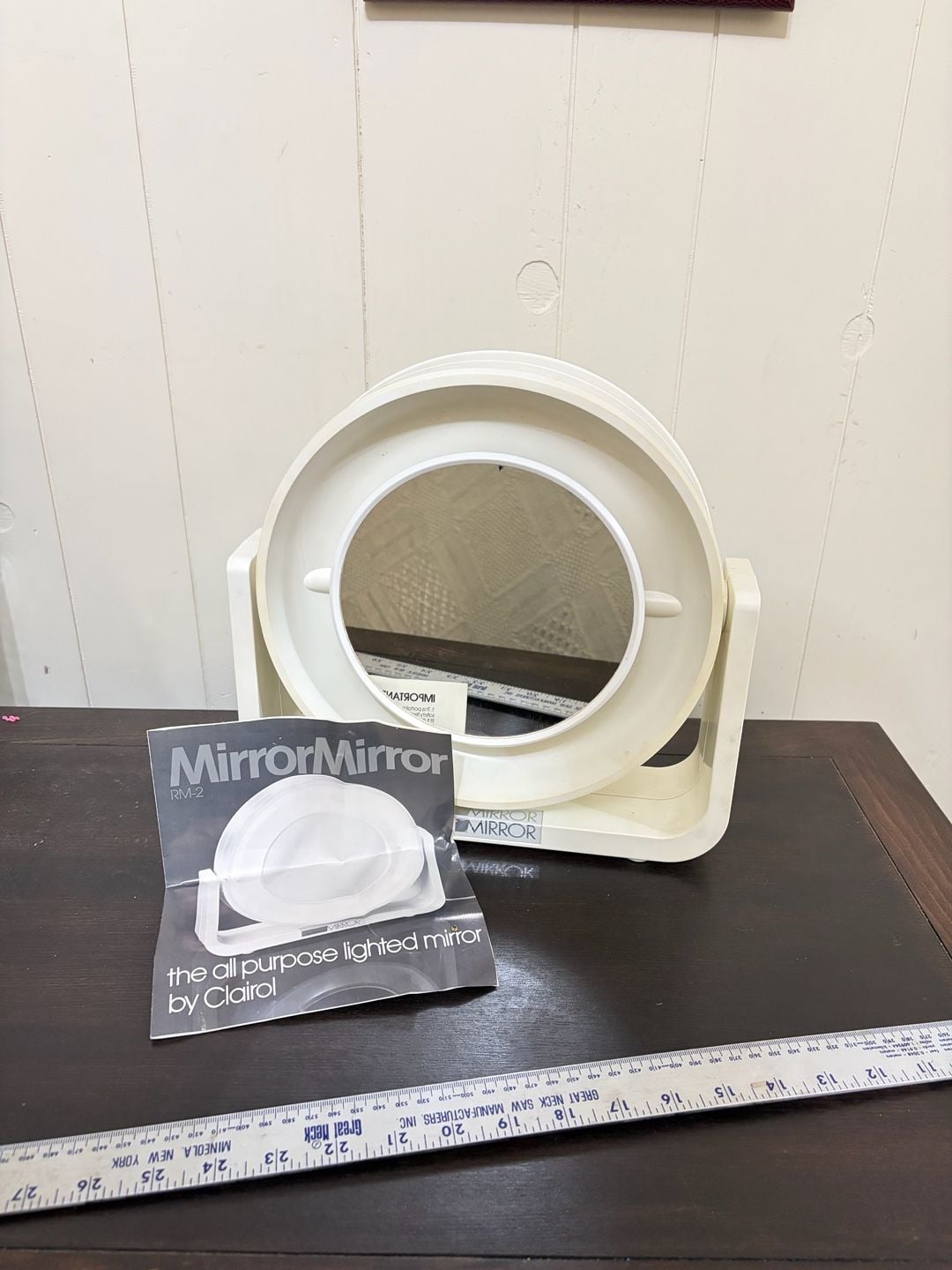 Vintage 1970s Clairol table vanity Mirror RM-2 Lighted Pivoting 7