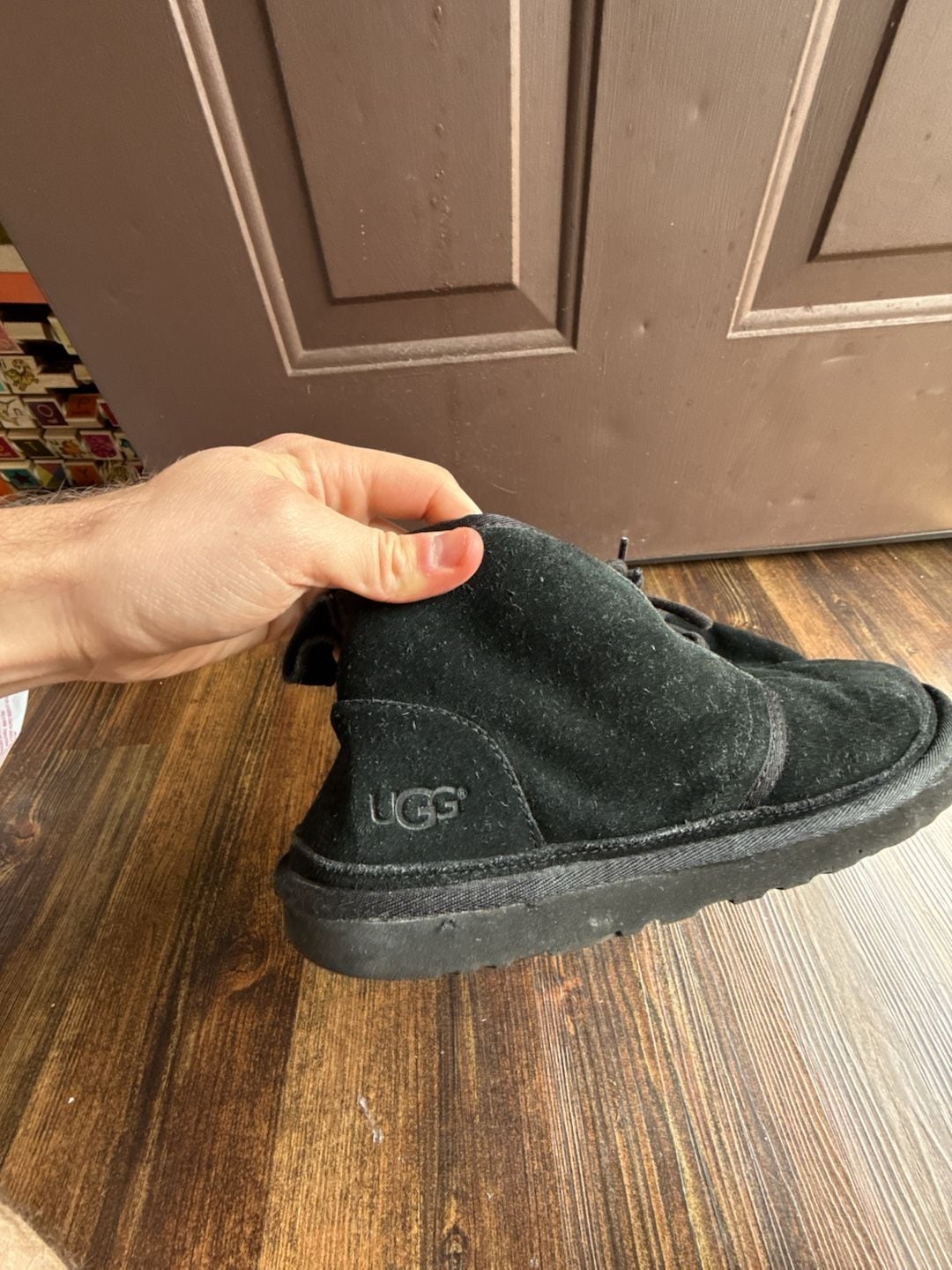 Ugg Neumel Chukka Boot Size 13 Black Suede Shearling 3