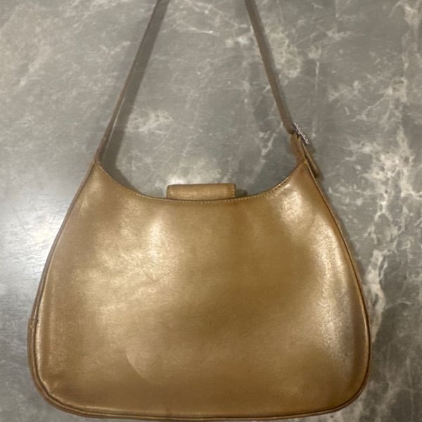 Coach Leather Shoulder Bag Tan
