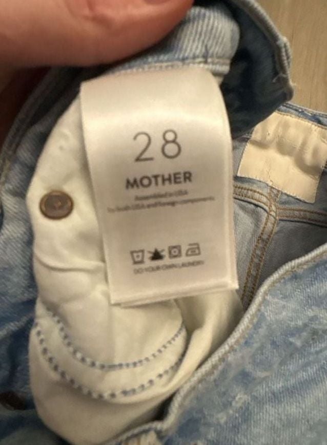 Mother Superior The High Waisted Rider Skimp Jeans Size 28 Distressed 4