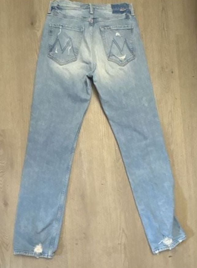 Mother Superior The High Waisted Rider Skimp Jeans Size 28 Distressed 5