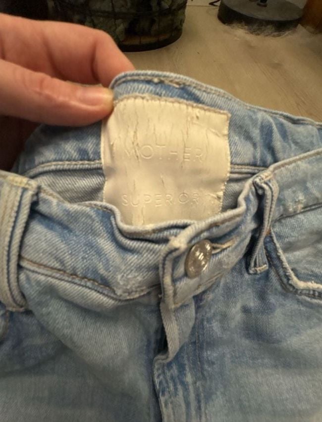 Mother Superior The High Waisted Rider Skimp Jeans Size 28 Distressed 6