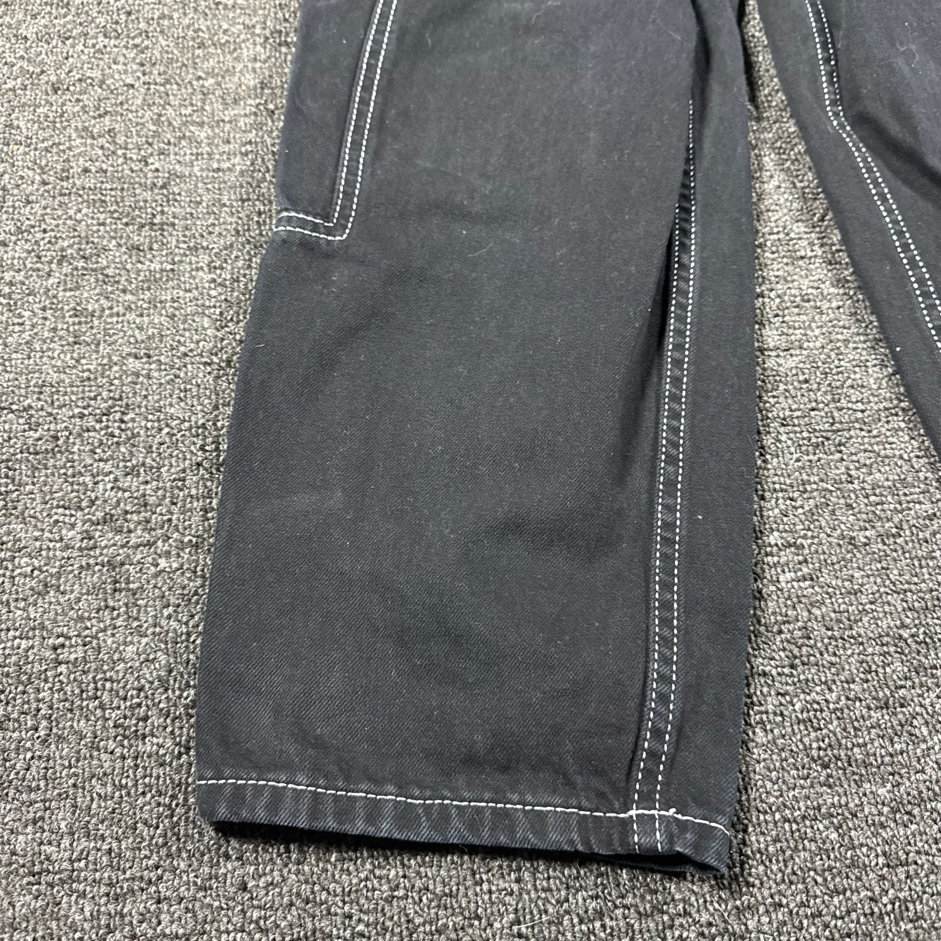 BDG Relaxed Skate Jean Size W25 Black Cargo Pants Contrast Stitch 9