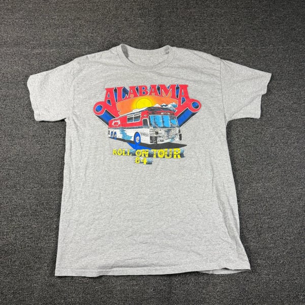 Alabama Roll On Tour 84 Band T-Shirt Grey