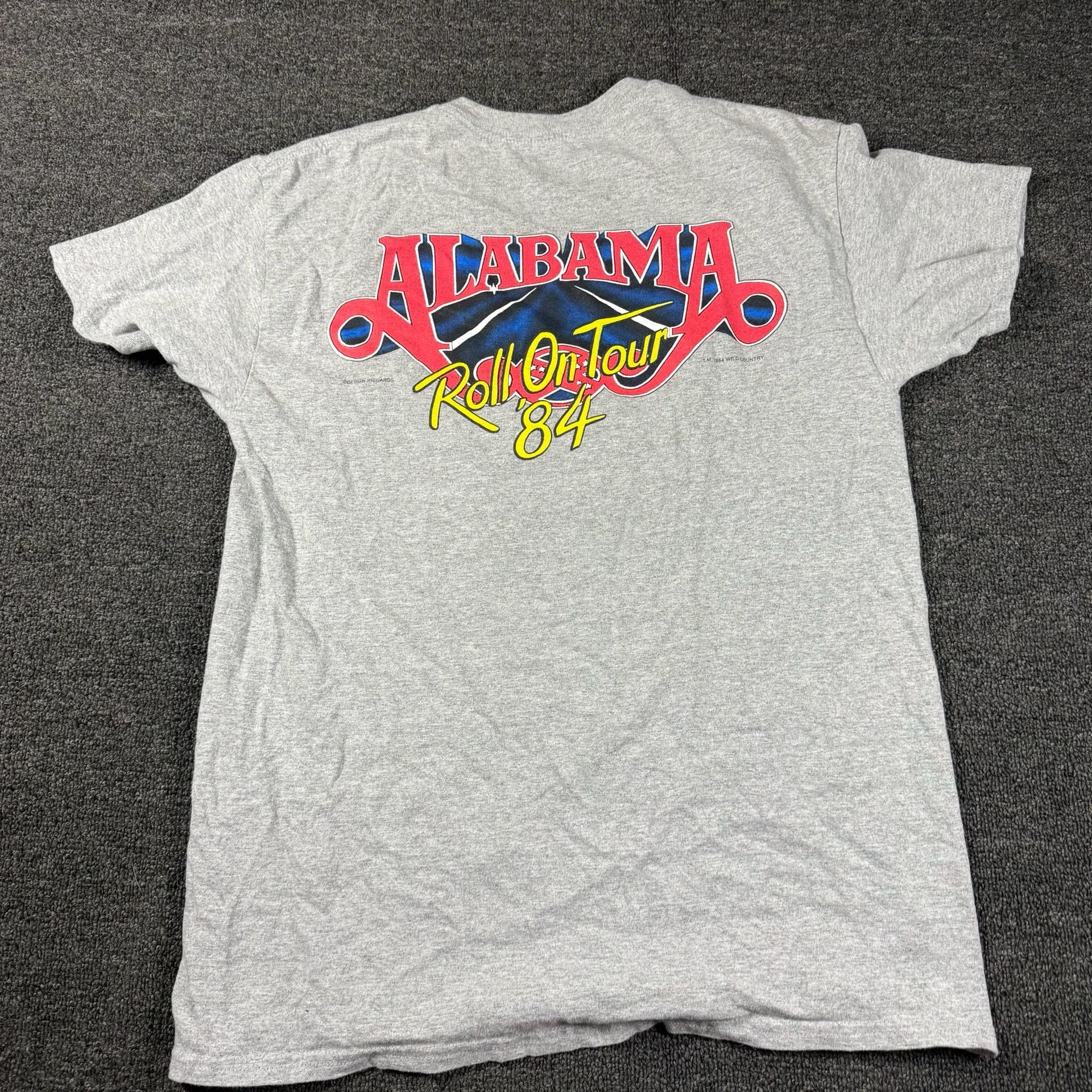Alabama Roll On Tour 84 Band T-Shirt Grey 7