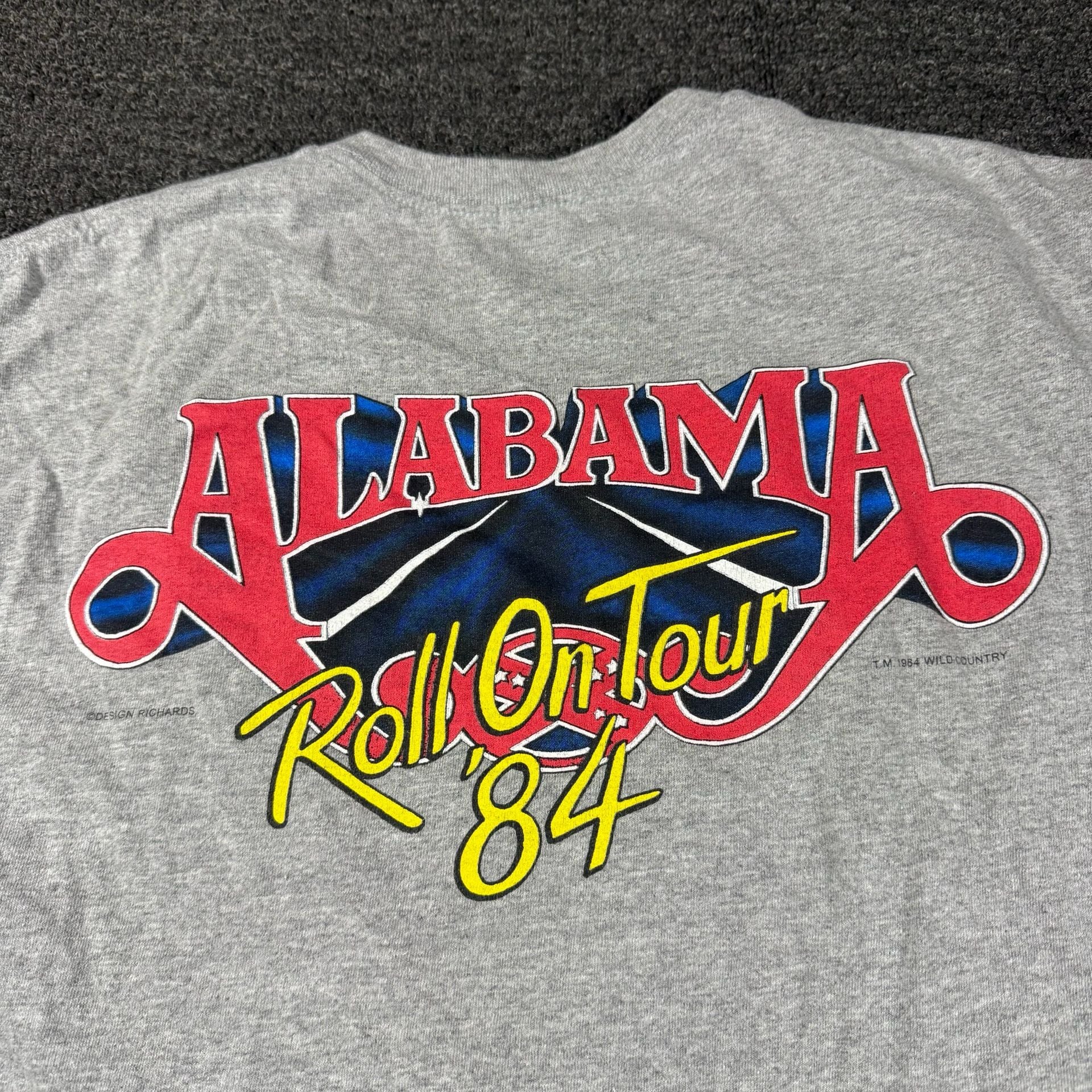 Alabama Roll On Tour 84 Band T-Shirt Grey 8