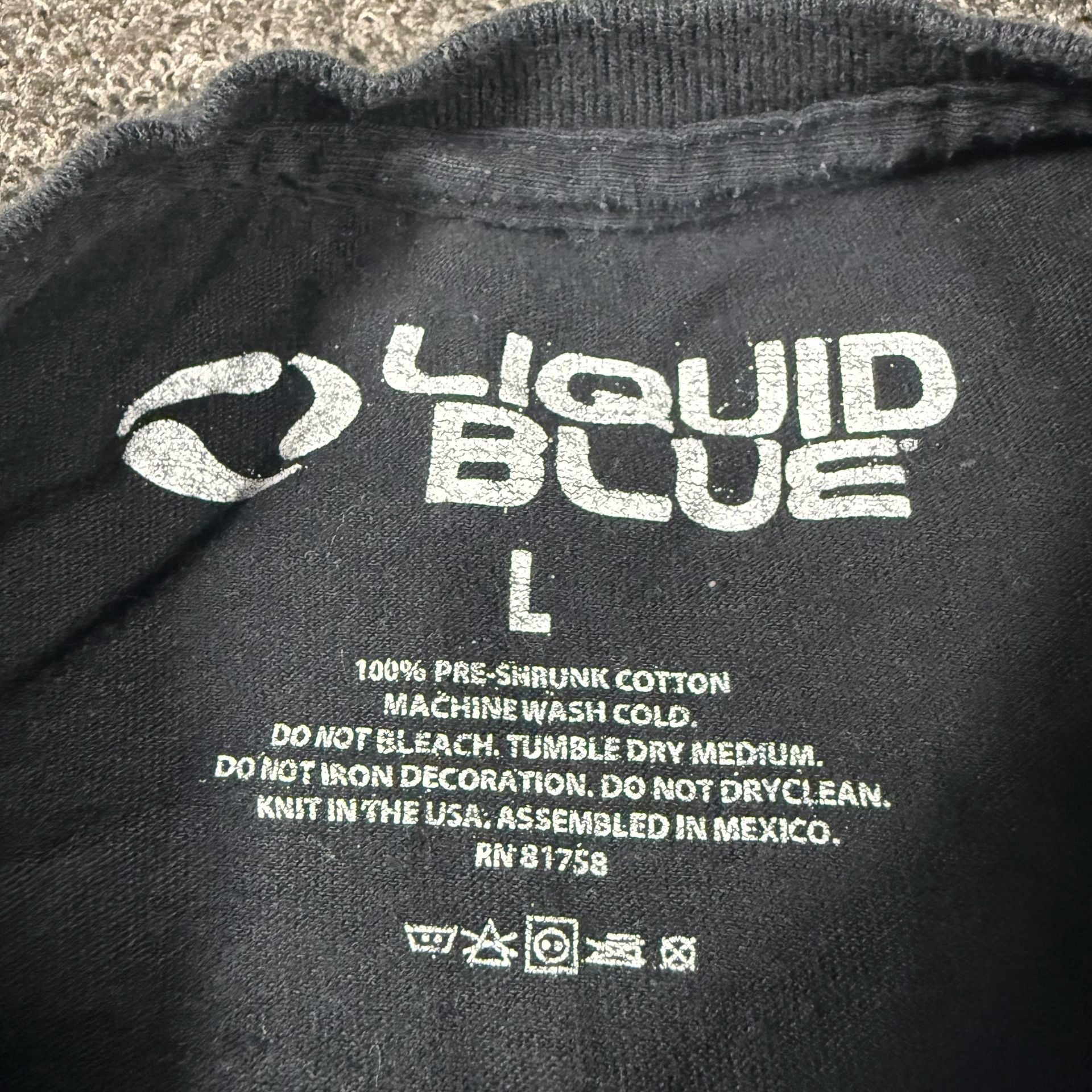 Liquid Blue Grateful Dead Bertha Blacklight T-Shirt Size L Black 4