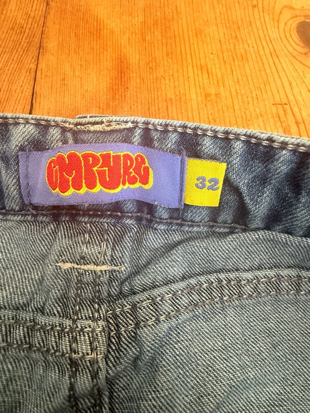 Empyre Blue Denim Y2K Baggy Skater Cargo Jeans - Size 32 4