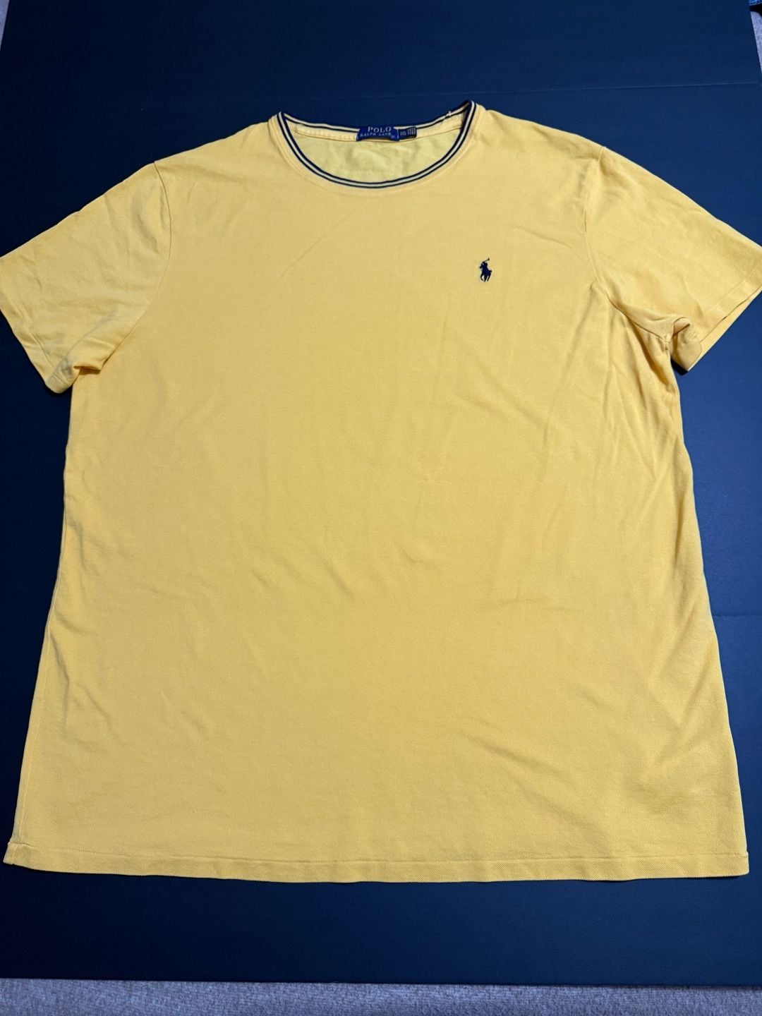 Polo Ralph Lauren Ringer Crew T-Shirt Size XXL Yellow Cotton 2
