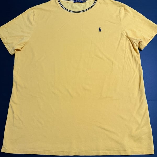 Polo Ralph Lauren Ringer Crew T-Shirt Size XXL Yellow Cotton