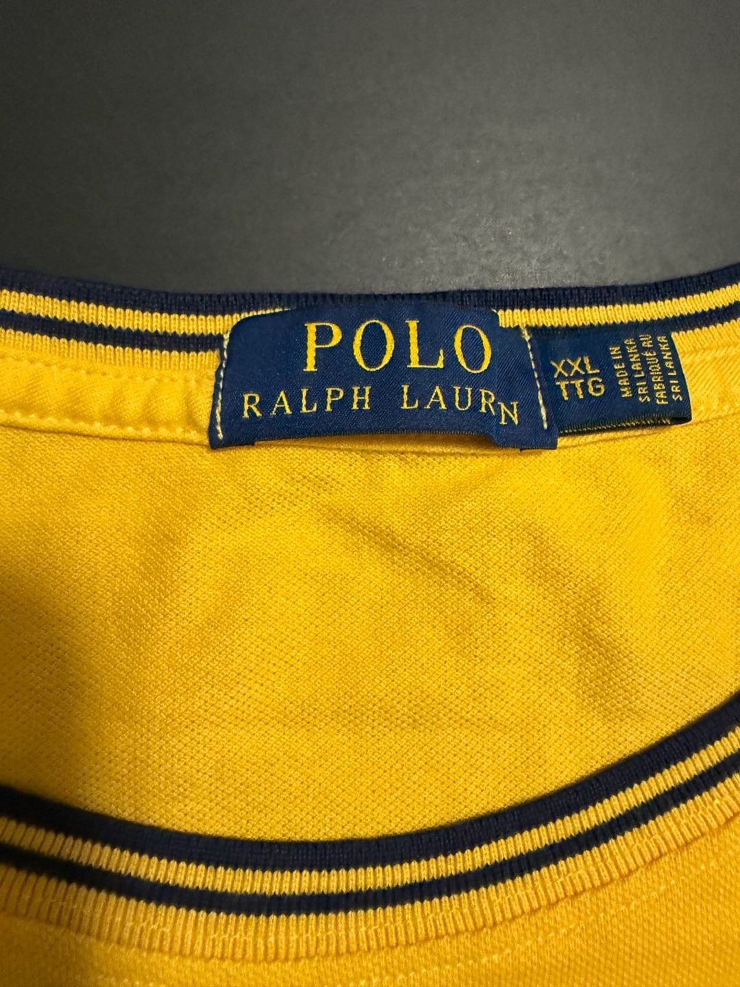 Polo Ralph Lauren Ringer Crew T-Shirt Size XXL Yellow Cotton 3