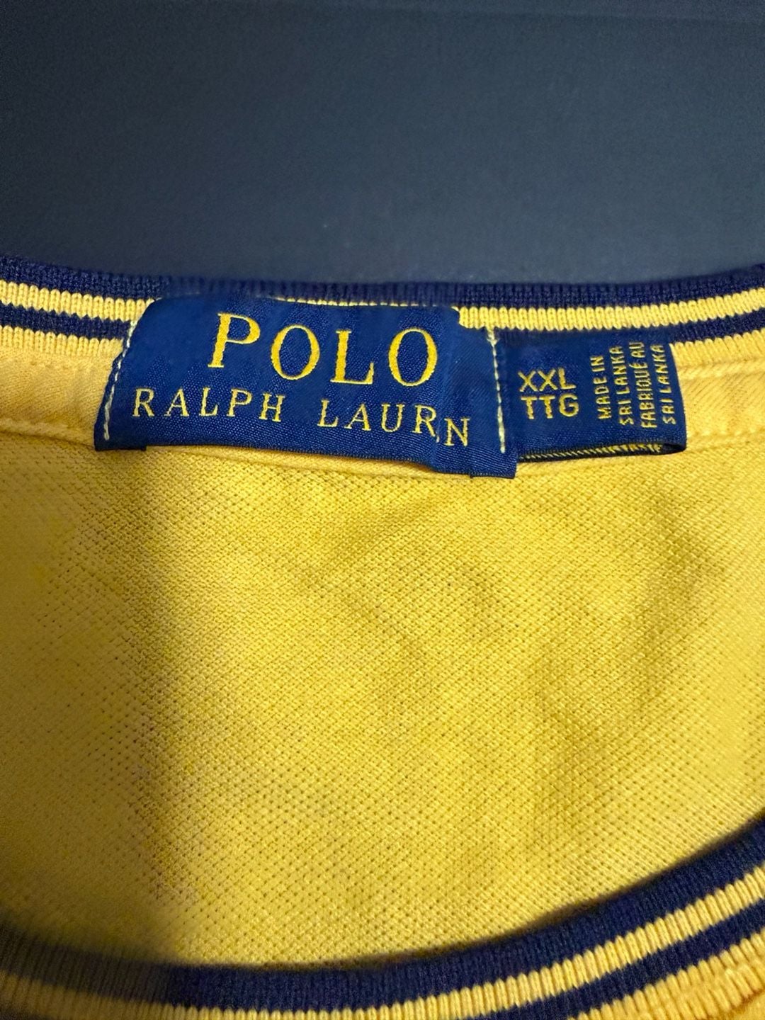Polo Ralph Lauren Ringer Crew T-Shirt Size XXL Yellow Cotton 4