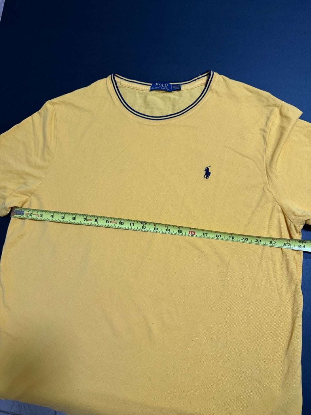 Polo Ralph Lauren Ringer Crew T-Shirt Size XXL Yellow Cotton 12