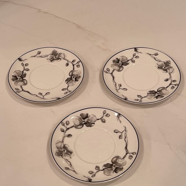 Michael Aram Black Orchid Demitasse Saucer Set of 3