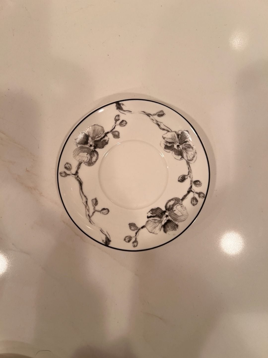 Michael Aram Black Orchid Demitasse Saucer Set of 3 3