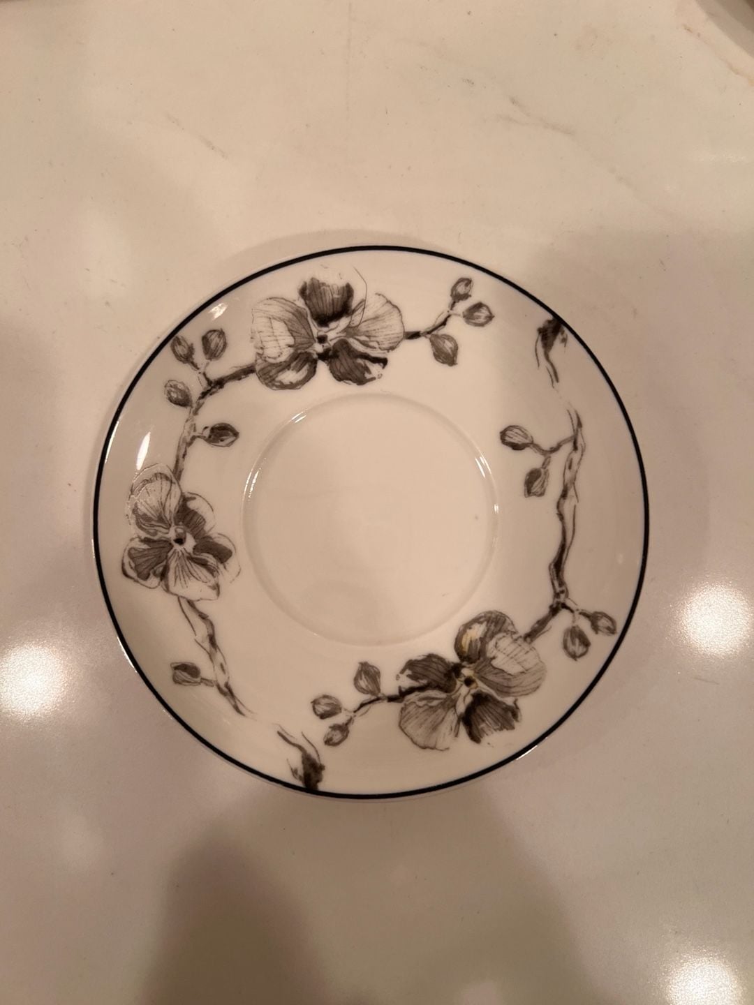 Michael Aram Black Orchid Demitasse Saucer Set of 3 5