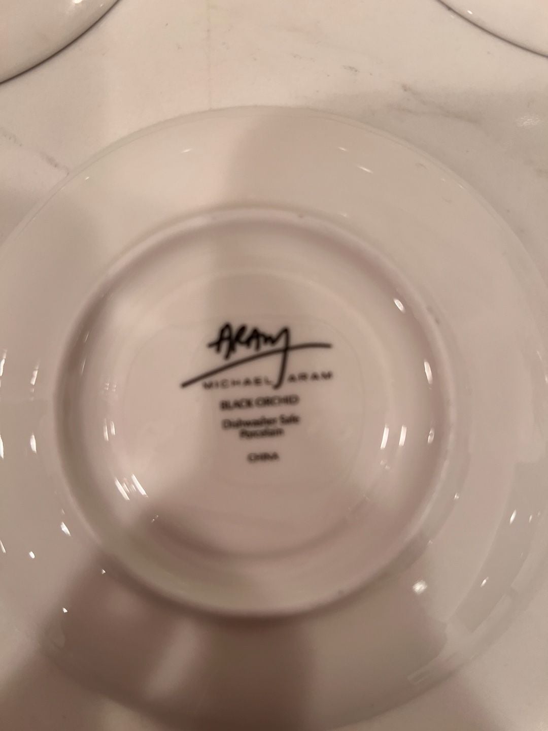 Michael Aram Black Orchid Demitasse Saucer Set of 3 7