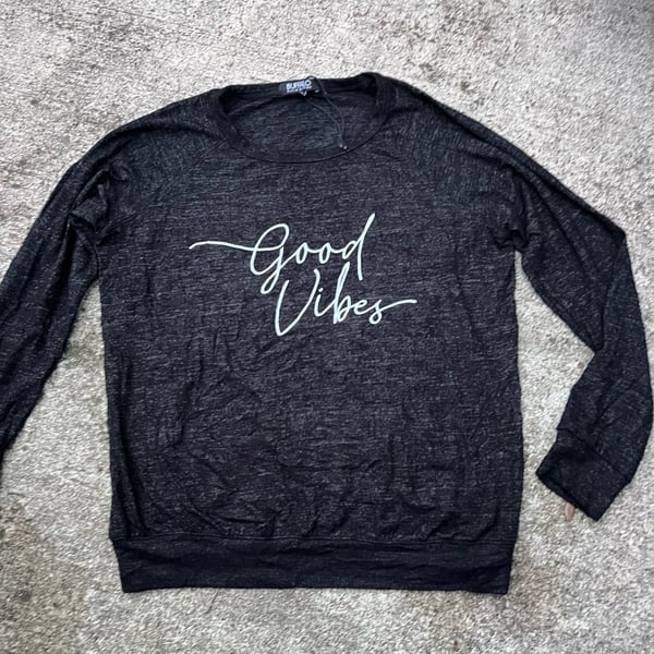 A- Buffalo David Bitton Good Vibes Pullover Sweater Size S Black