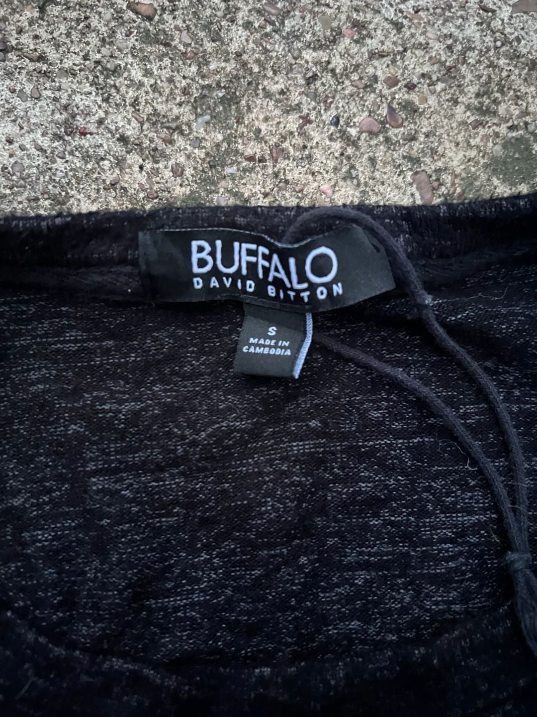 A- Buffalo David Bitton Good Vibes Pullover Sweater Size S Black 5