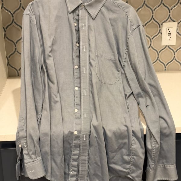 Pendleton Bridgeport Button Down Shirt Size L Blue White Striped Long Sleeve