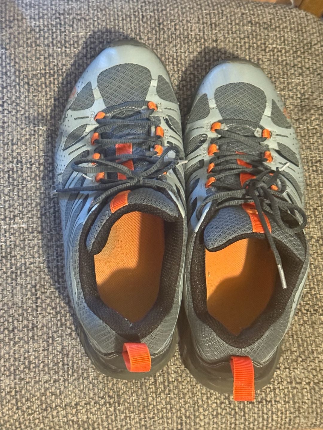 Merrell Moab Edge Hiking Shoes Gray Orange 7