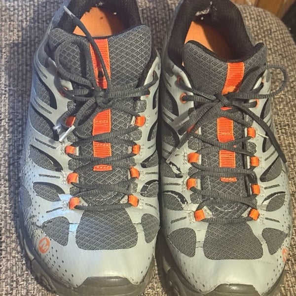 Merrell Moab Edge Hiking Shoes Gray Orange