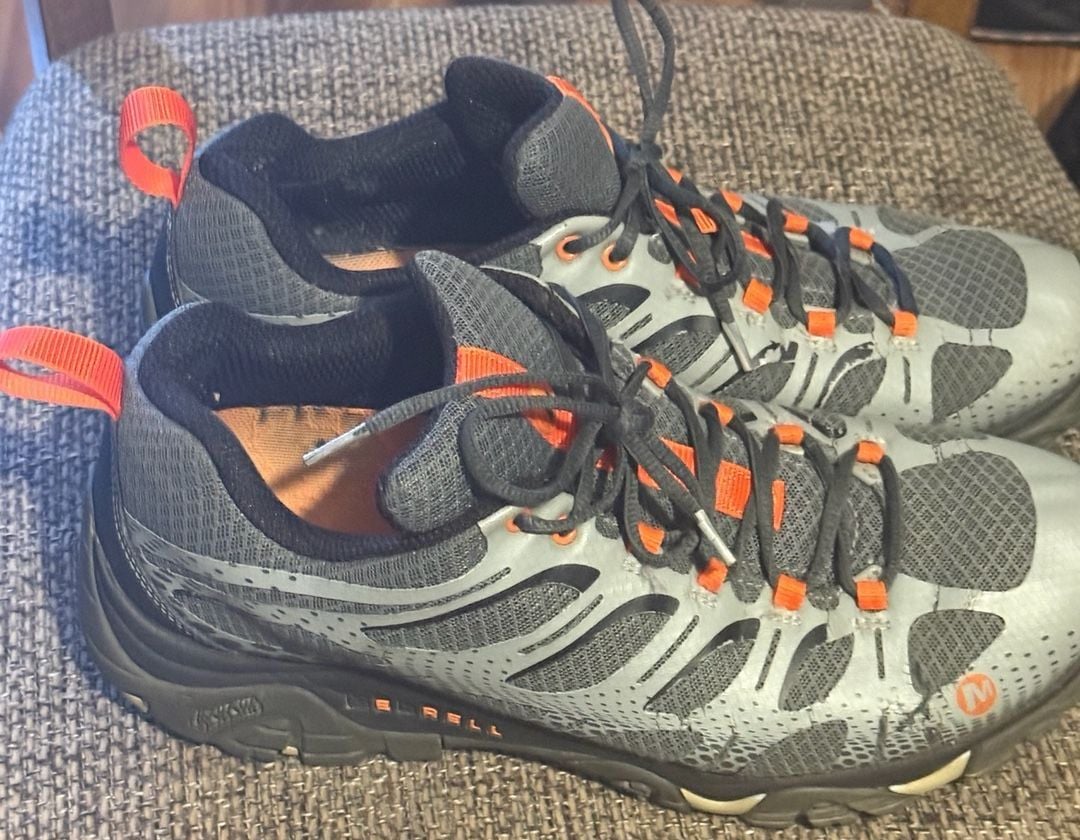 Merrell Moab Edge Hiking Shoes Gray Orange 3
