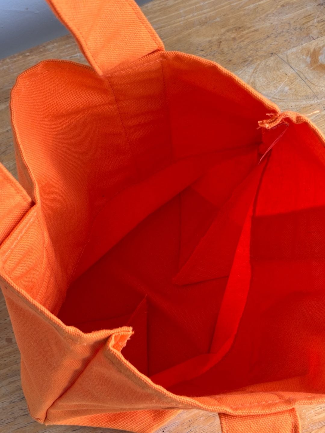 Trader Joe's Orange Mini Canvas Tote Bag 5