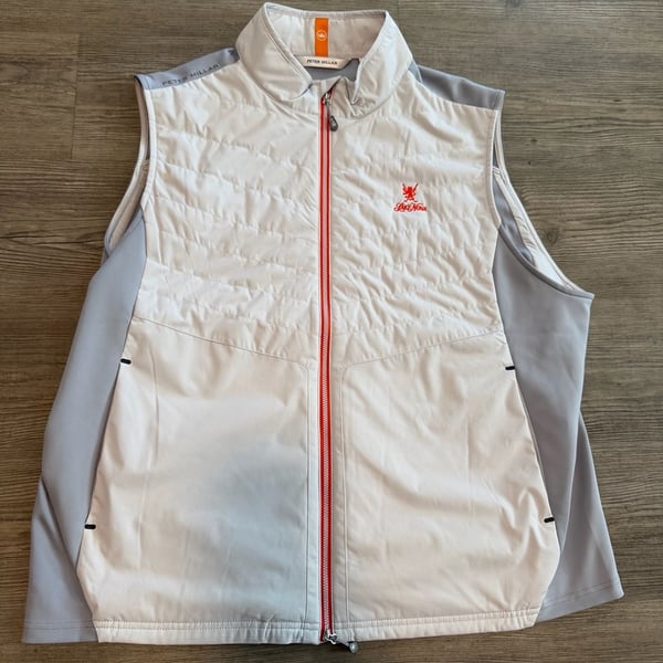 Peter Millar Quilted Vest Size XXL White Lake Nona Golf