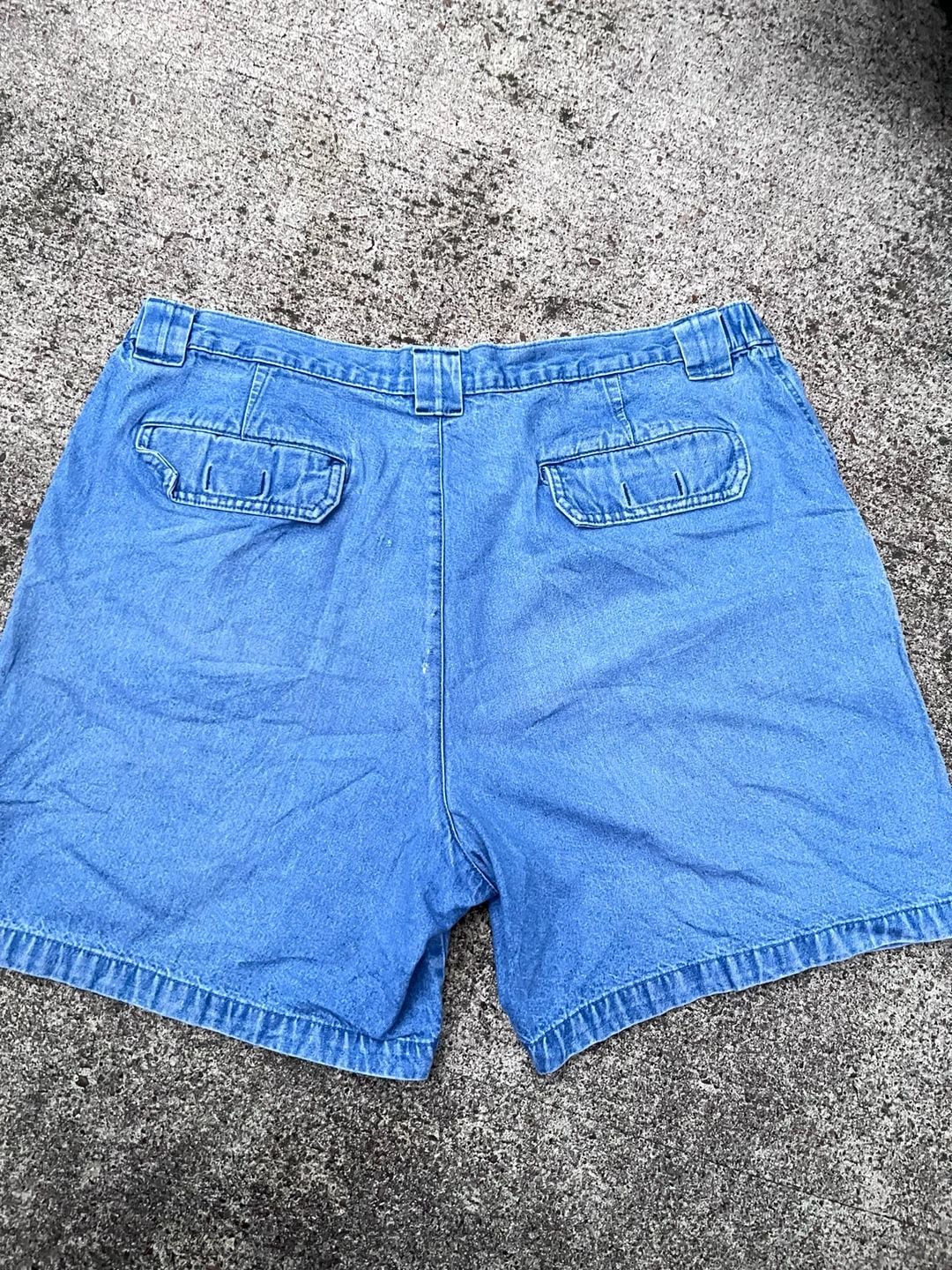 Z- Savane Cargo Jean Shorts Size W40 Blue Denim 5