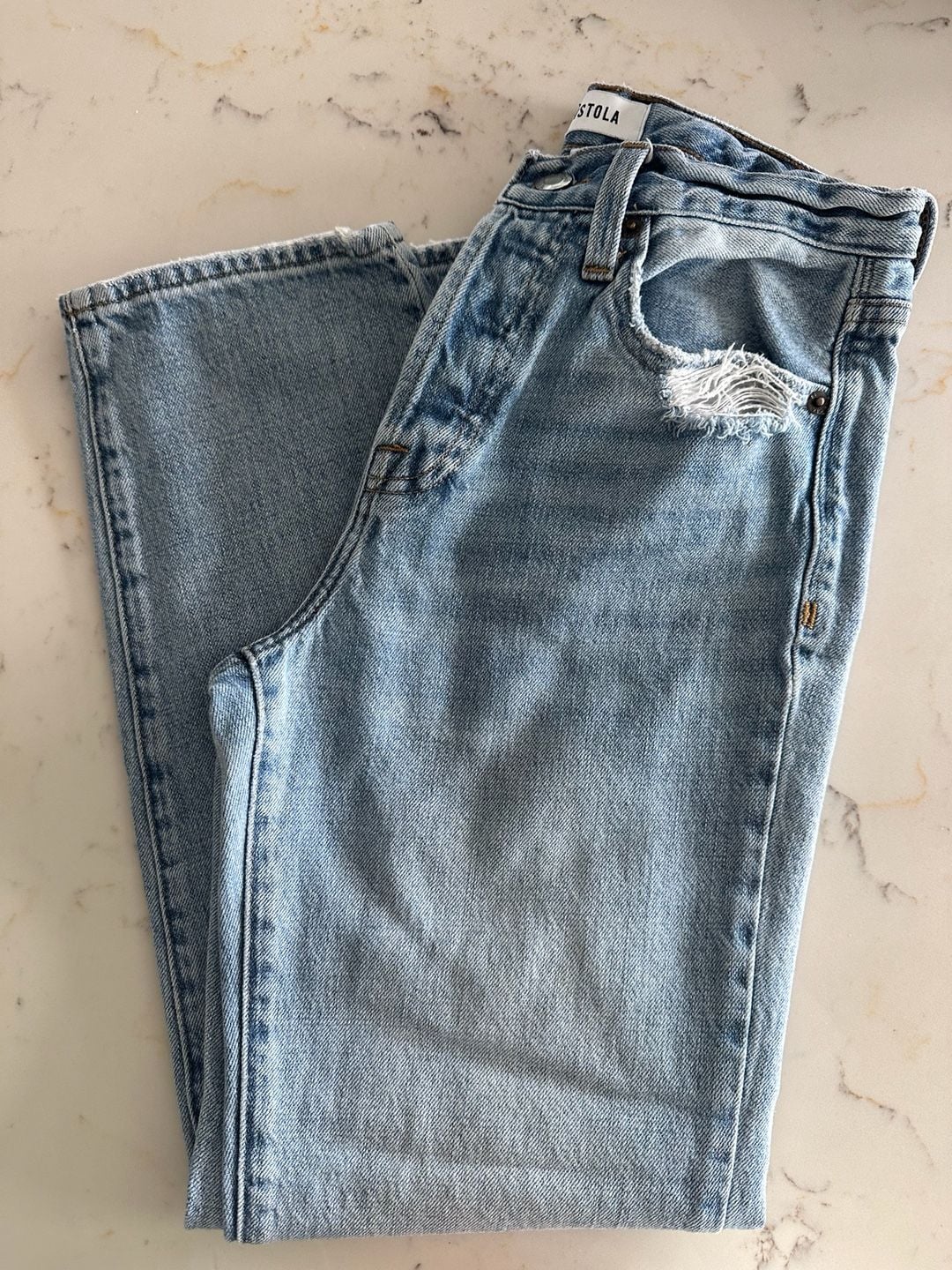 Pistola Denim Ankle Jeans Size 25 Light Wash Distressed 4