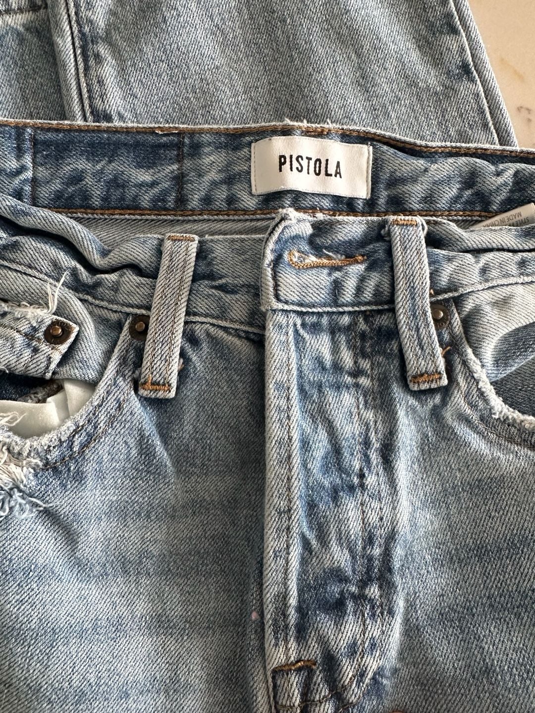 Pistola Denim Ankle Jeans Size 25 Light Wash Distressed 6