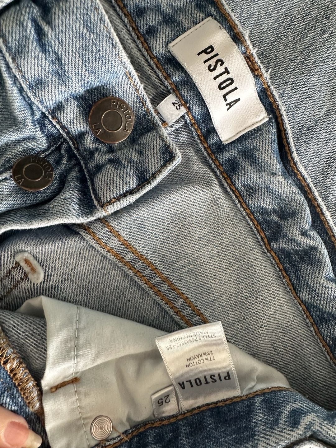 Pistola Denim Ankle Jeans Size 25 Light Wash Distressed 3