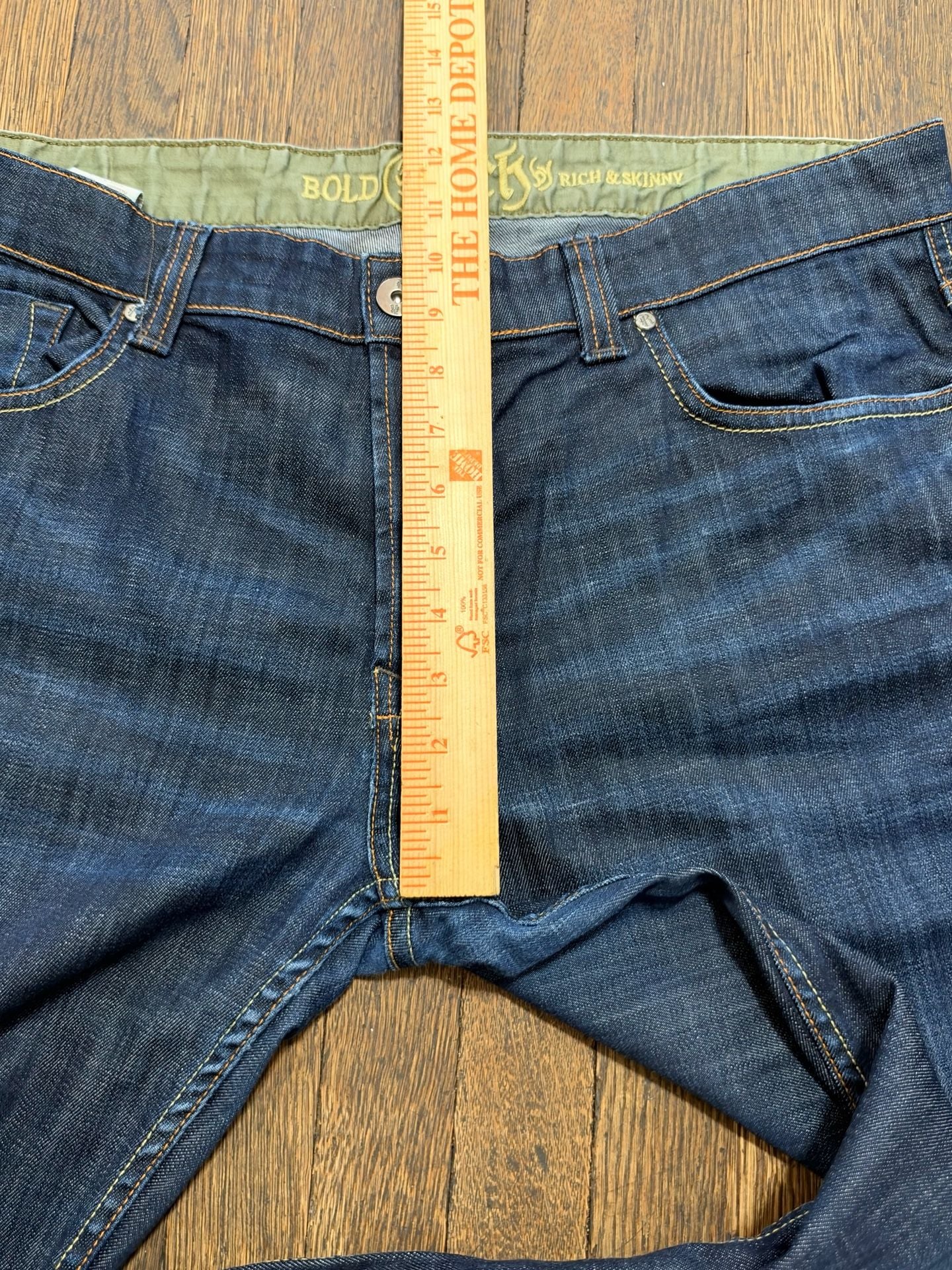 Rich & Skinny Black Jack Jeans Size 38 x 34 Dark Wash Denim 4