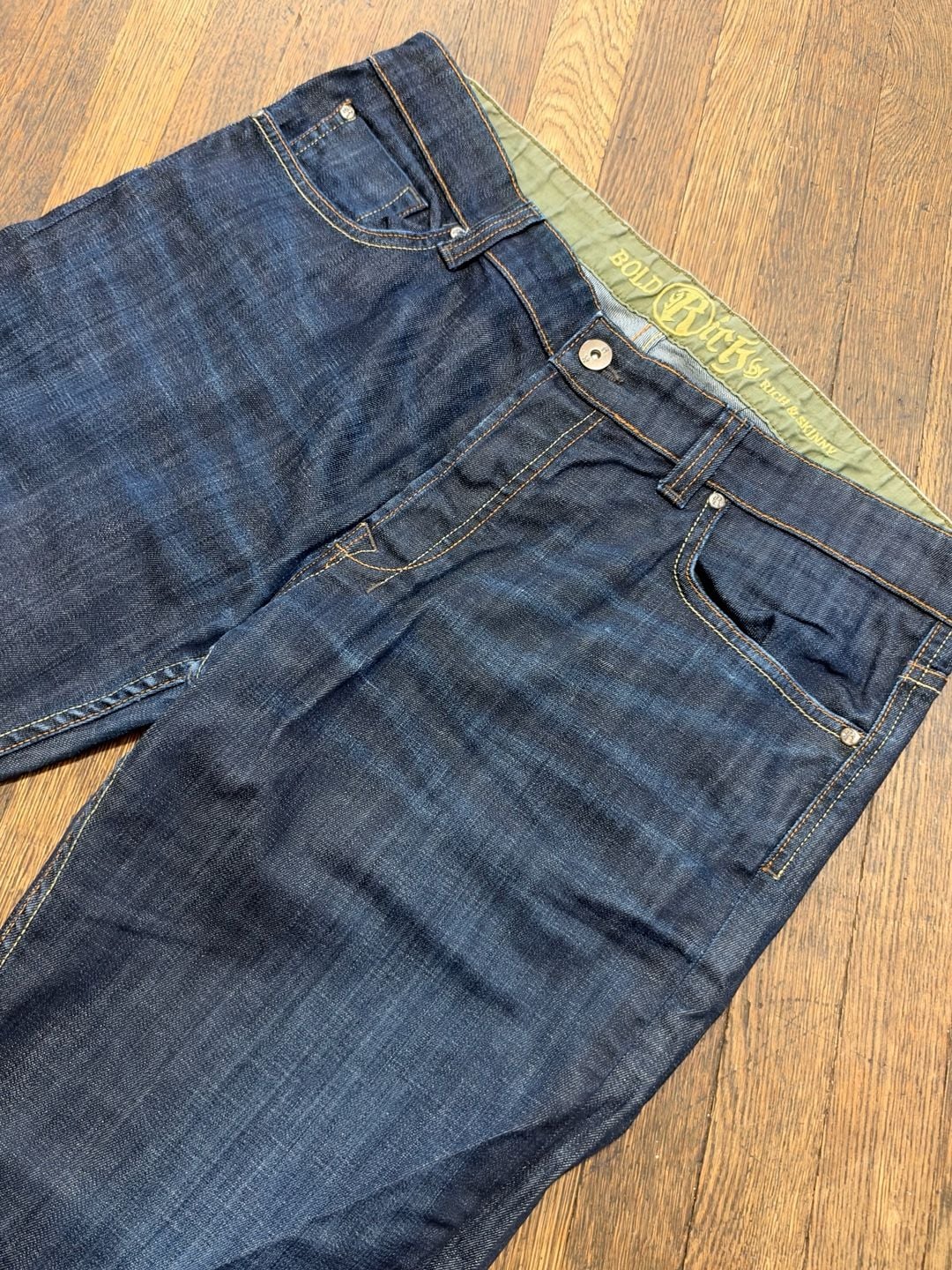 Rich & Skinny Black Jack Jeans Size 38 x 34 Dark Wash Denim 12