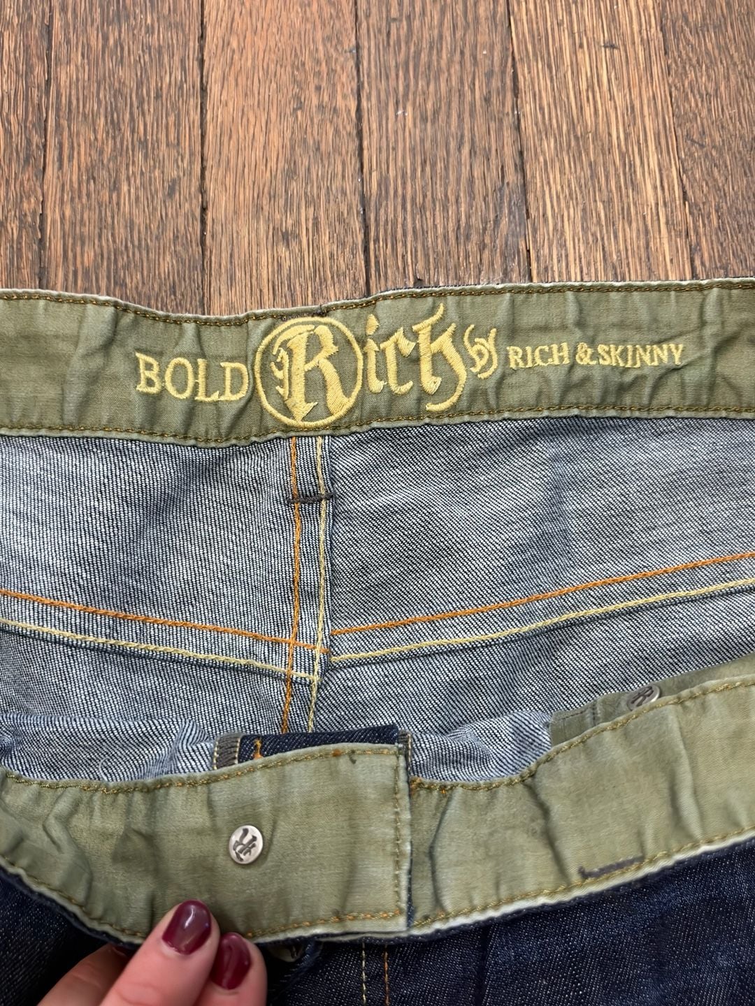 Rich & Skinny Black Jack Jeans Size 38 x 34 Dark Wash Denim 13