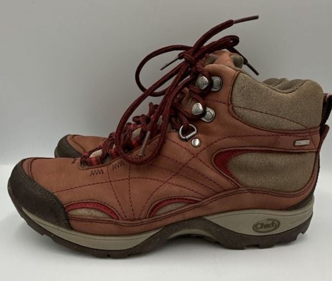 Chaco Hiking Boots Brown Leather Trail Shoes
Size 8
#877 5