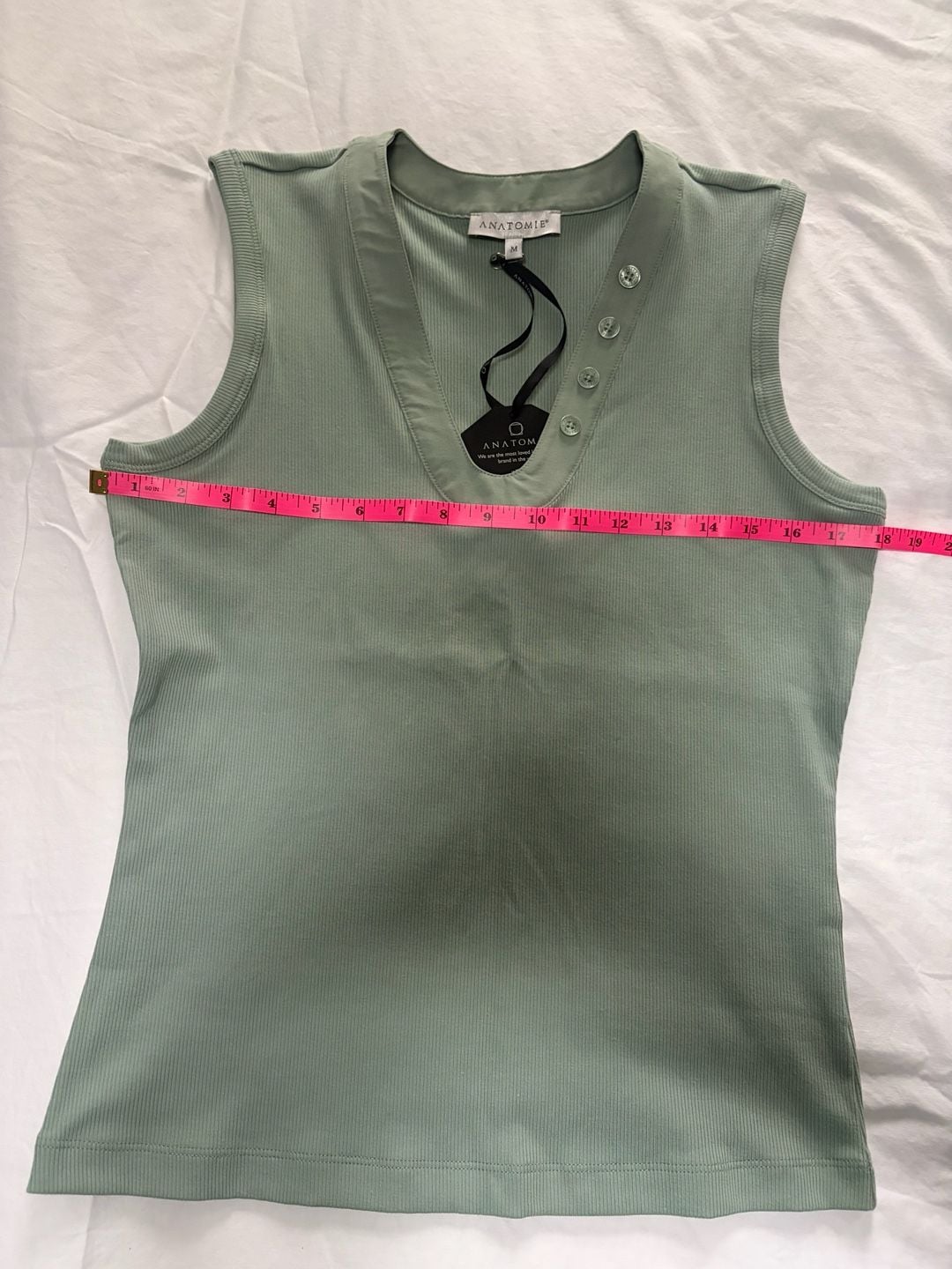 Anatomie Madelyn Ribbed Tank Top Size M Sage NWT, travel core 4