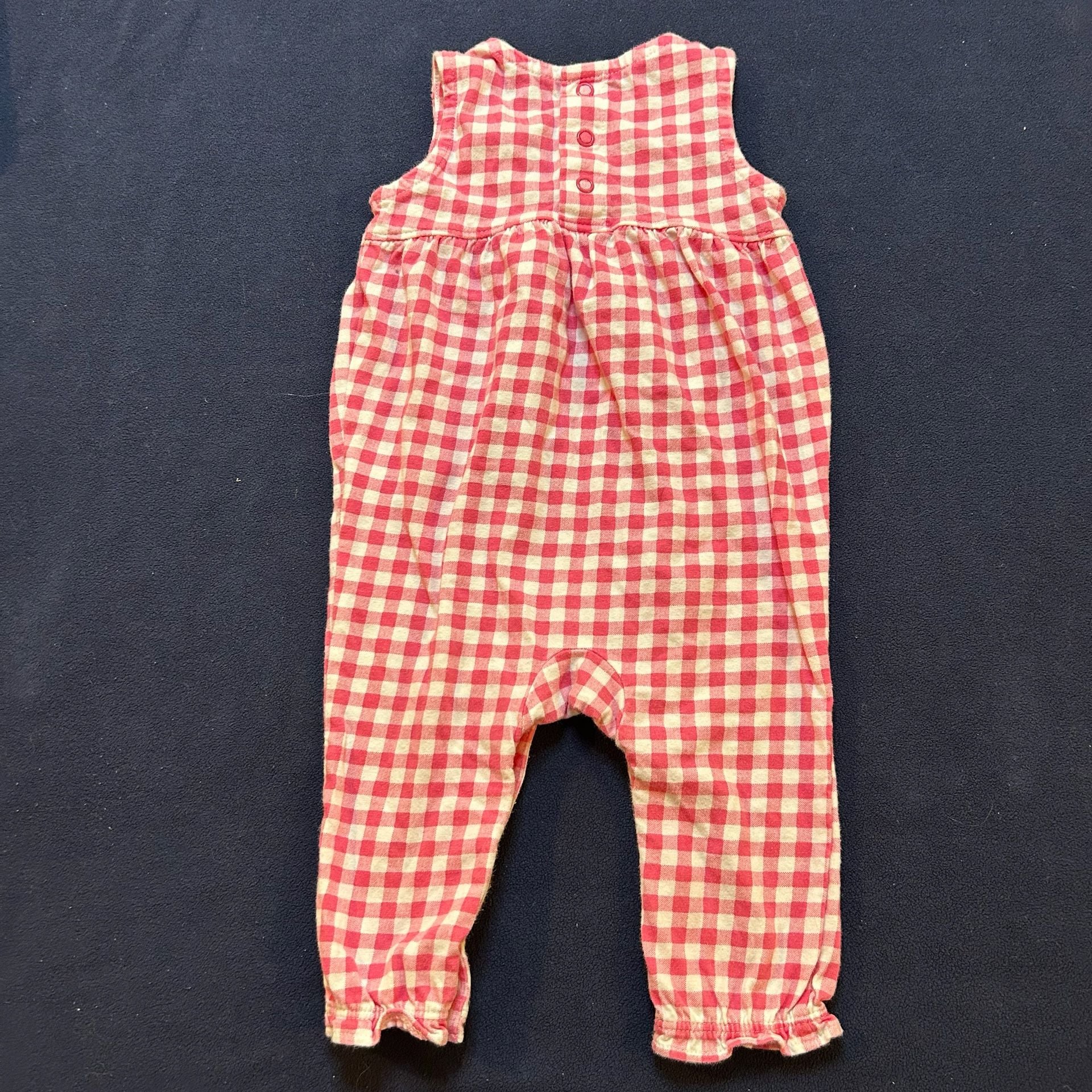 Carter's Gingham Romper Size 6M Red White 4