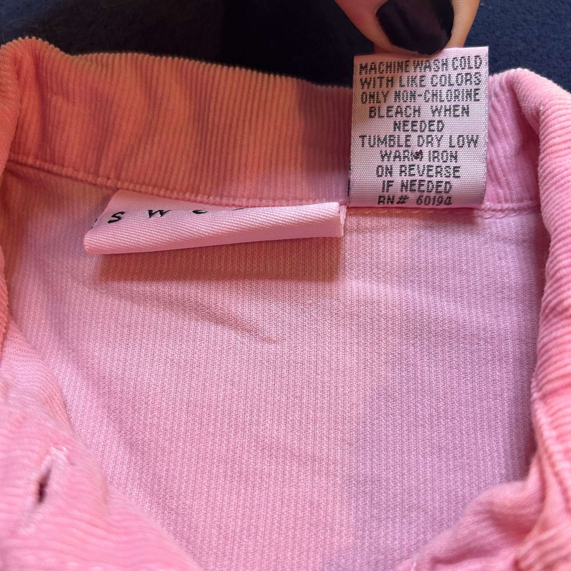 Sweet Kids Corduroy Dress Size 18M Pink Butterfly Long Sleeve Layered 4