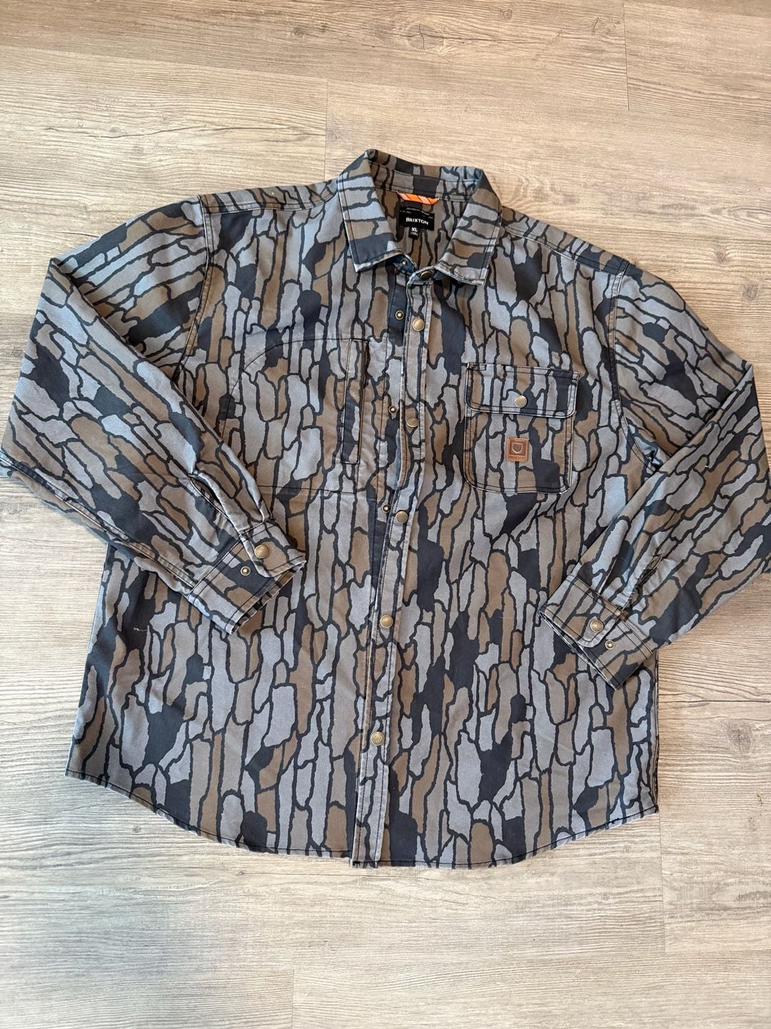 Brixton Builders Stretch Overshirt XL Bark Camo 2