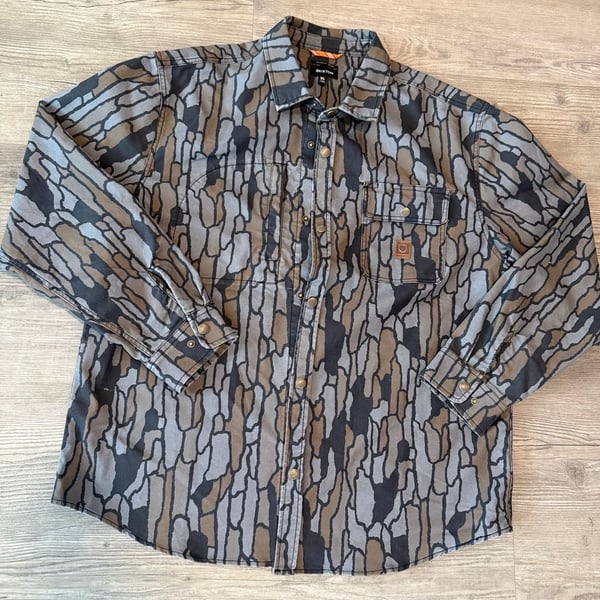 Brixton Builders Stretch Overshirt XL Bark Camo