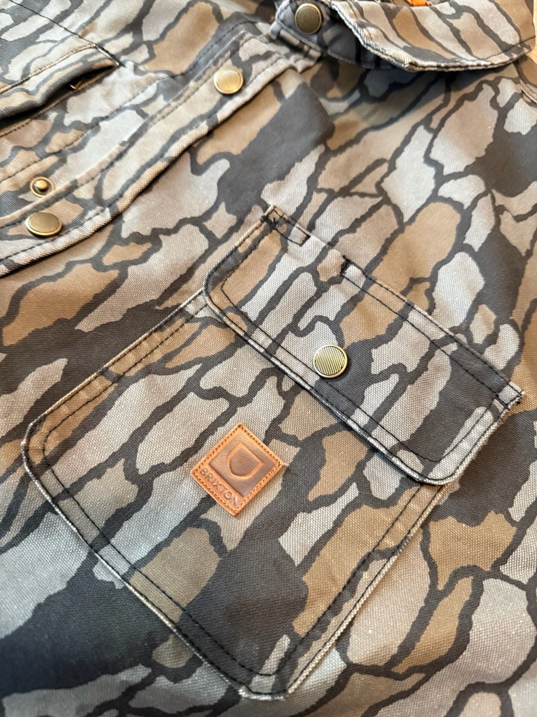 Brixton Builders Stretch Overshirt XL Bark Camo 4