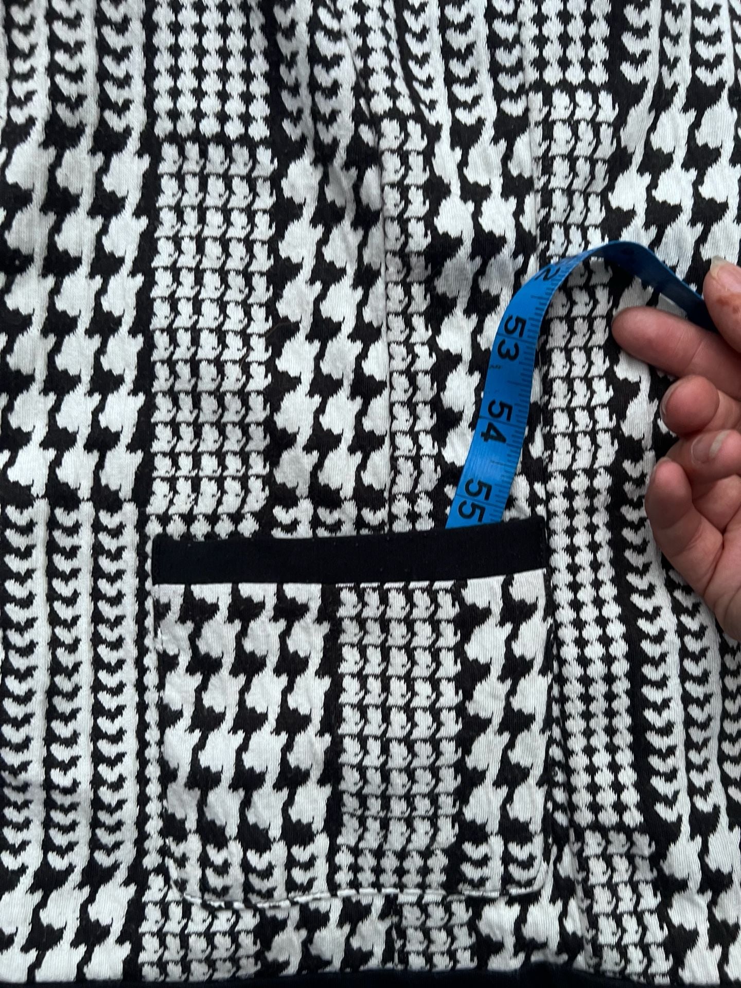 A- Lane Bryant Houndstooth Jacket Size 14/16 Black White Cotton Blend 4