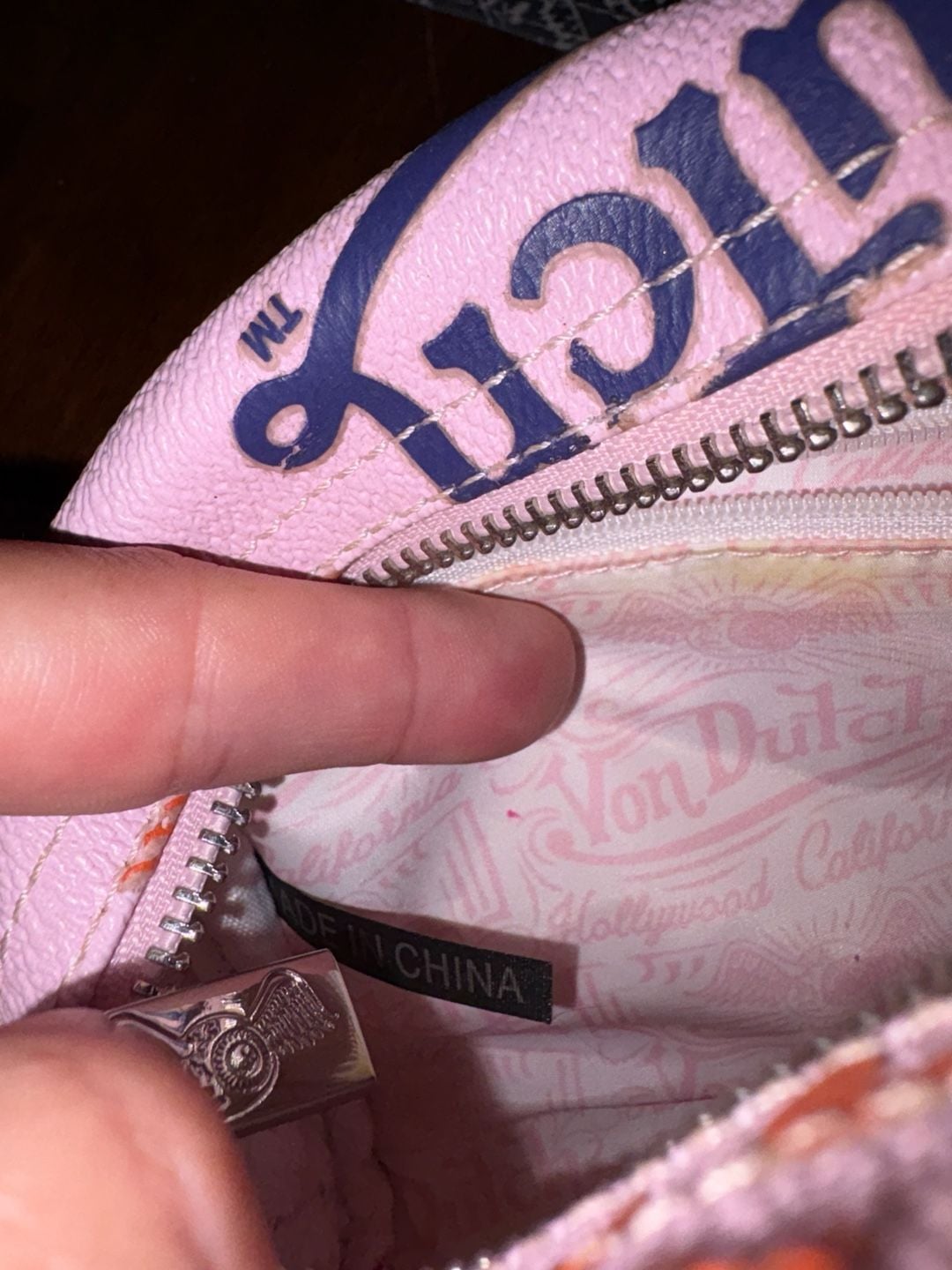Authentic Vintage Von Dutch Pink Jax Mini Bowling Bag Multi-Logo Y2K Era Purse 7