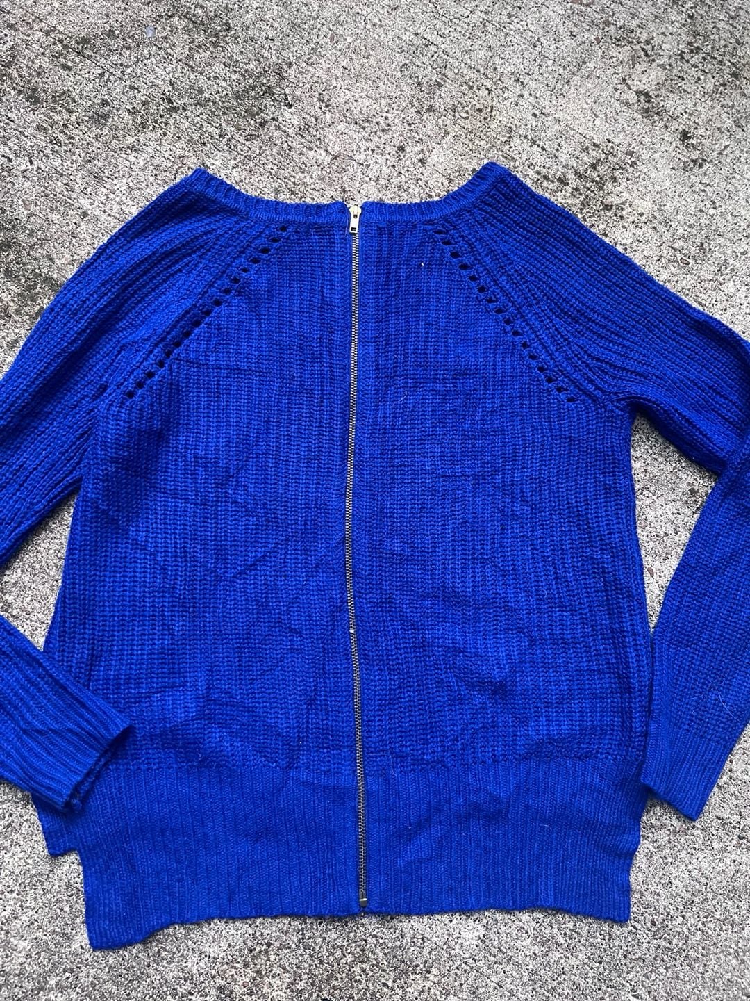 A- Forever 21 Knit Sweater Royal Blue Long Sleeve 5
