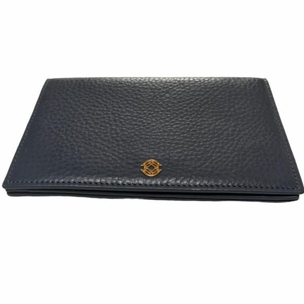 Dagne Dover Leather Bifold Wallet Blue