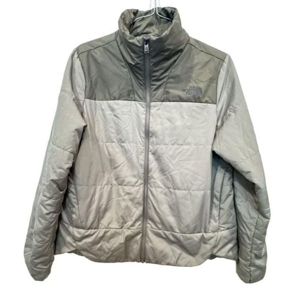 The North Face Insulated Jacket Size XL Green Full-Zip Puffer